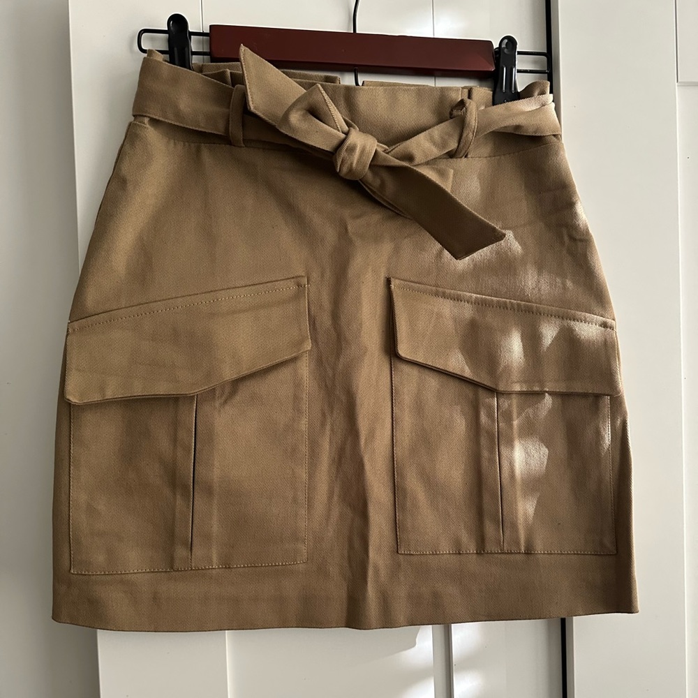Zara high waisted khaki skirt